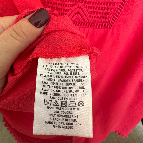 Anthropologie Meadow Rue Anele Blouse Size XS Flutter Short Sleeve Top Lace - Picture 5 of 6